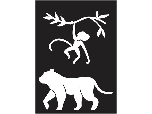 Pochoir L, Lion singe, MAISON DECO