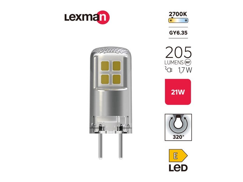 Ampoule dispositif led monte en surface (smd), LEXMAN, GY6.35