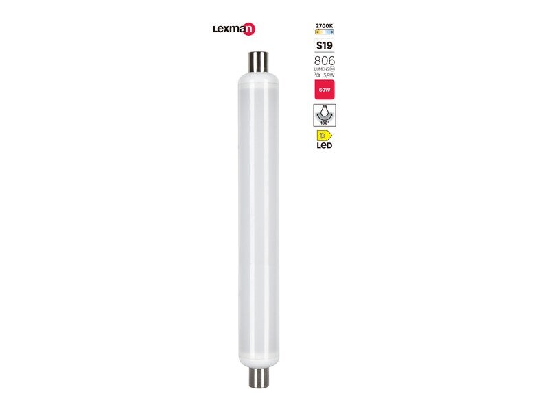 Ampoule LED tube S19 60W lumière chaude