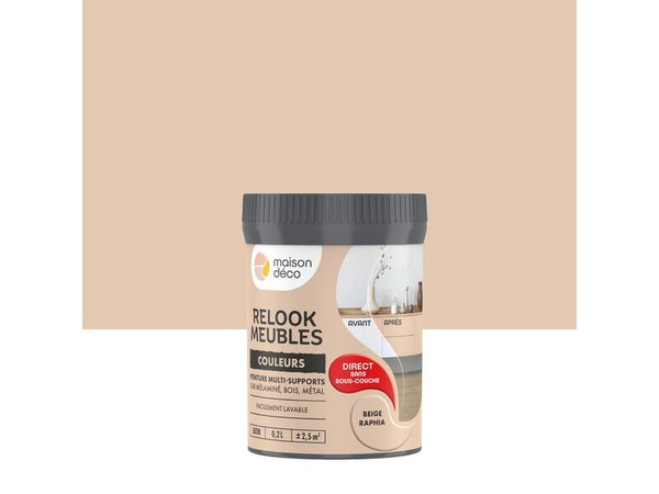 Peinture Relook meuble MAISON DECO beige raphia satine 200 ml