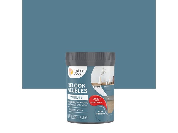 Peinture Relook meuble MAISON DECO bleu horizon satine 200 ml