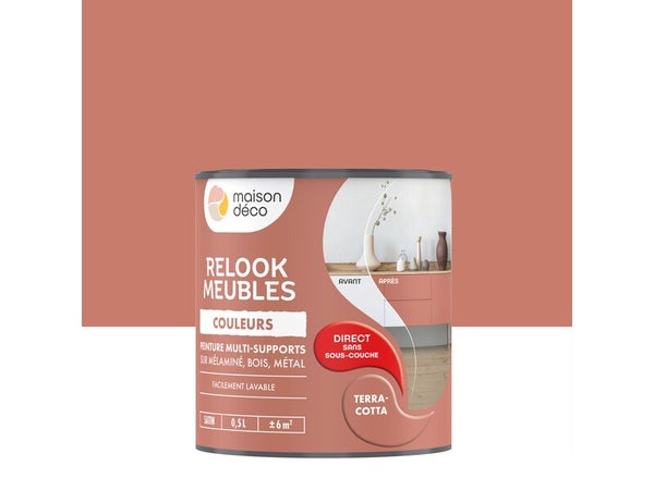 Peinture Relook meuble MAISON DECO terracotta satine 0.5 l