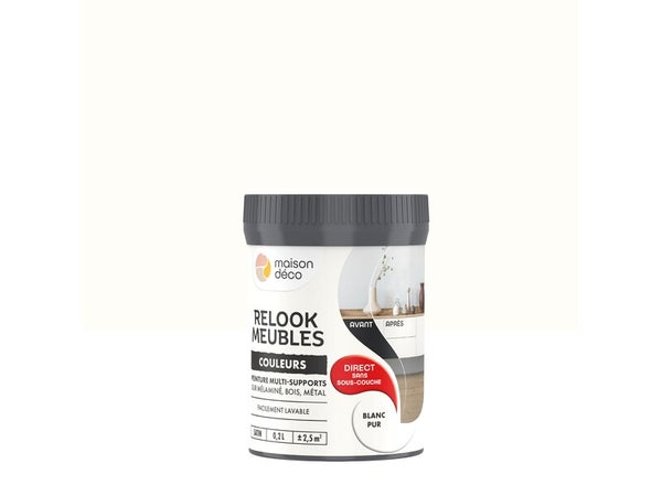 Peinture Relook meuble MAISON DECO blanc pur satine 200 ml