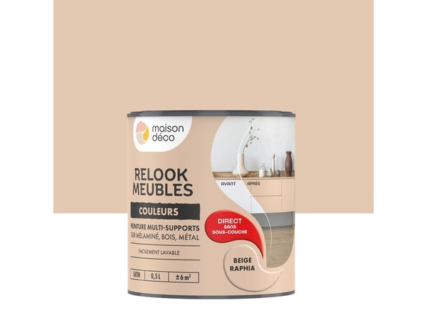 Peinture Relook meuble MAISON DECO beige raphia satine 0.5 l
