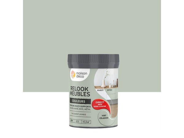Peinture Relook meuble MAISON DECO vert celadon satine 200 ml