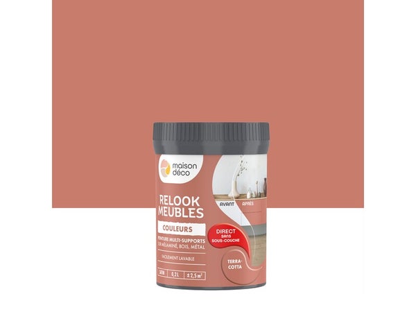 Peinture Relook meuble MAISON DECO terracotta satine 200 ml