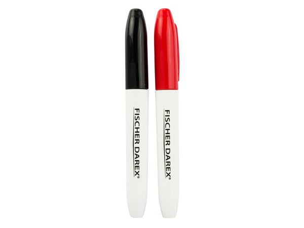 Lot de 2 marqueurs rouge et noir