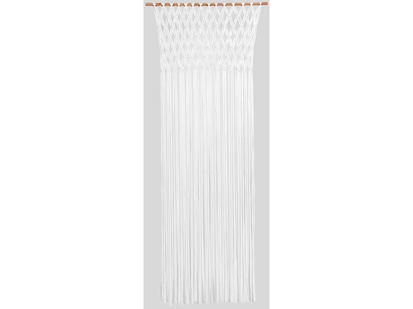 Rideau de porte décoratif en coton cocoon, MOREL, l.90 x H.200 cm blanc
