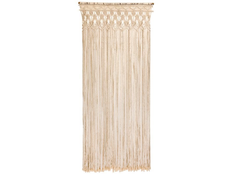 Rideau de porte brun/beige 90 x 220 cm