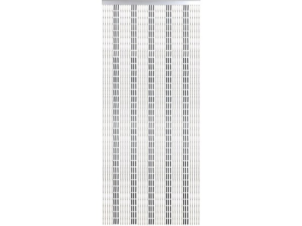 Rideau de porte décoratif en plastique valmaris, MOREL, l.90 x H.200 cm blanc et gris