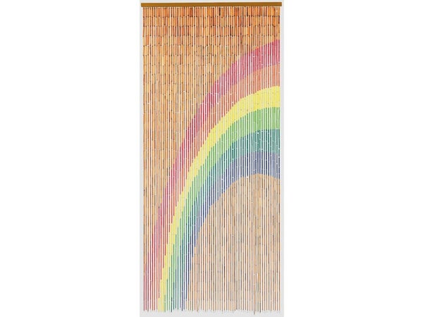 Rideau de porte décoratif rainbow en bambou samana, MOREL, l.90 x H.200 cm multicouleur