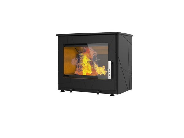 Poêle à bûche Usko rabaisse noir, 8.7 kW