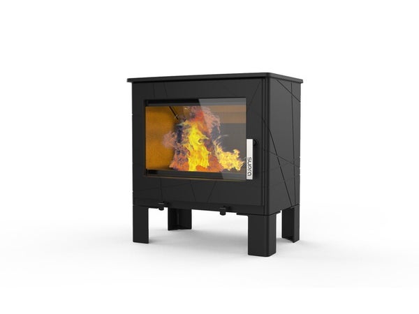Poêle à bûche Adam, 7.3 kW, noir