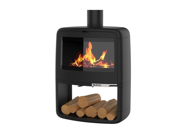 Poêle à bûche Paul bucher noir, 10 kW