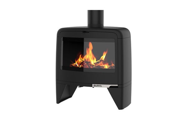Poêle à bûche Paul noir, 10 kW