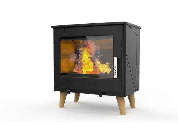 Poêle à bûche Stina, 7.3 kW, noir