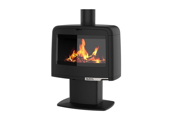 Poêle à bûche Paul sur pied noir, 10 kW