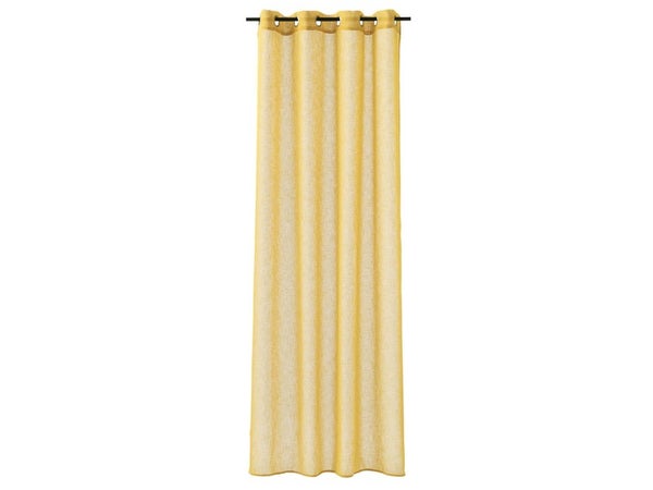 Voilage Giani, jaune moutarde l.140 x H.240 cm