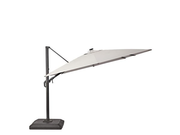 Parasol deporte LED+Pied Taupe Sonora II NATERIAL, L.391 x l.282 cm