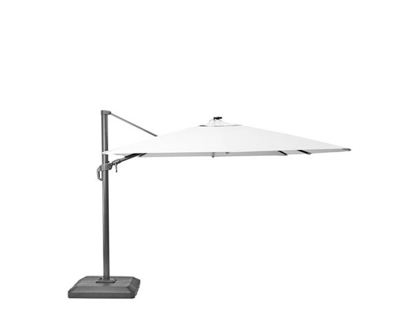Parasol deporte LED+Pied blanc Sonora II NATERIAL, L.391 x l.282 cm
