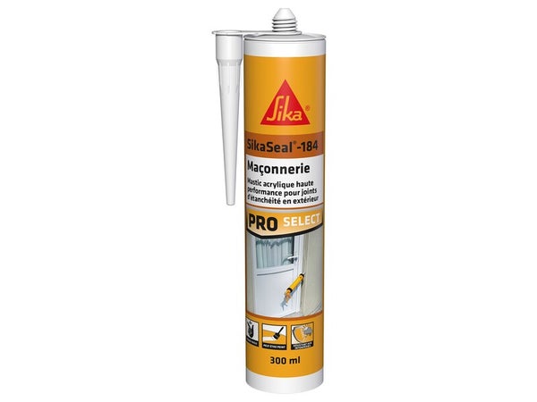 Mastic colle SIKASEAL 184 gris SIKA 300 ml