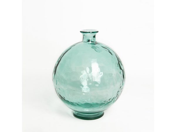 Vase en verre recyclé, CALISTA, diam.34 x H.39 cm