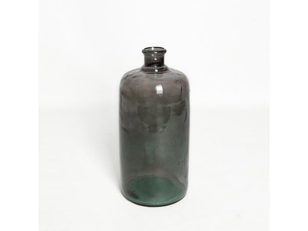 Vase en verre recyclé, NUXIA, 19 x 42 cm, noir