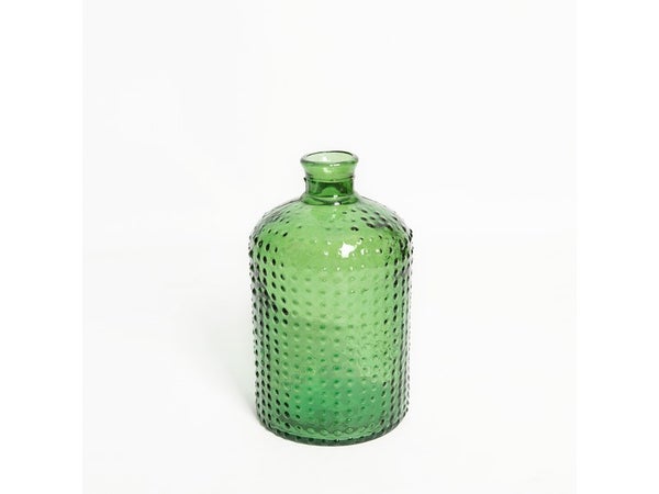 Vase en verre recyclé, NUXIA, 18 x 31 cm, kaki