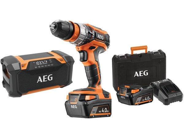 Perceuse à percussion sans fil AEG Fr18av2br-402c, 18 V 4 Ah, 2 batteries