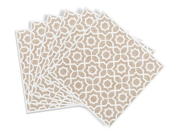 6 credences adhesives dalles murales adhesives Wall Tiles, lina beige, 15.2 cm x