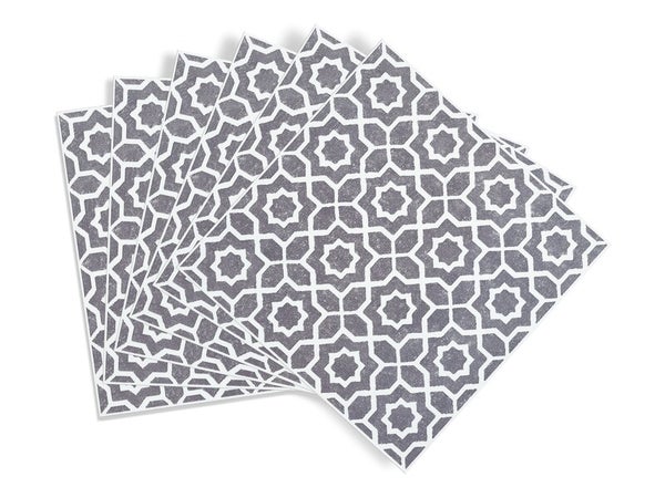 6 credences adhesives dalles murales adhesives Wall Tiles, lina gris, 15.2 cm x