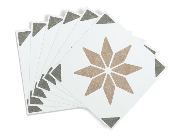 6 credences adhesives dalles murales adhesives Wall Tiles, sauge, 15.2 cm x 15.2