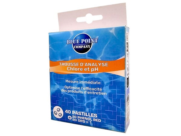 Trousse d'analyse de chlore pH, pastilles