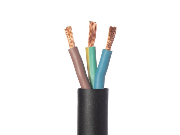 Cable electrique 3G 2.5mm? h07rn-f L.5m, noir