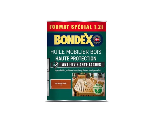 Saturateur terrasse bois haute protection BONDEX, incolore, mat 5 L