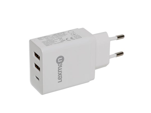 Chargeur USB multimédia LEXMAN blanc