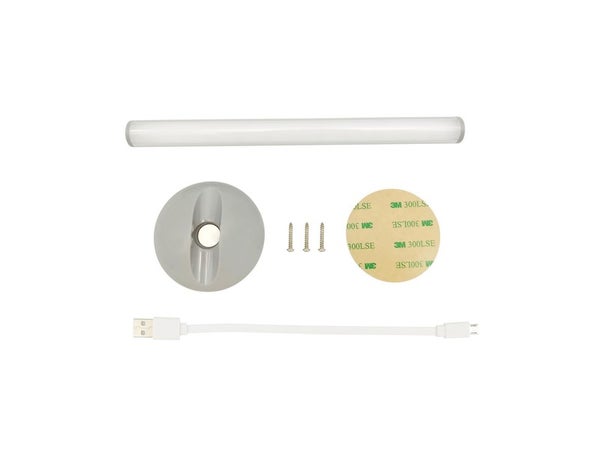 Barre Led rechargeable USB L.20cm 180 Lumen blanc neutre INSPIRE Shaka