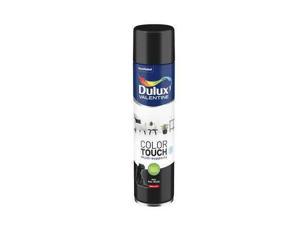 Peinture aérosol Color Touch, DULUX VALENTINE, 600 ml RAL 9005 brillant noir