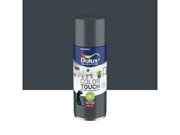 Peinture aérosol Color Touch, DULUX VALENTINE, 400 ml RAL 7016 brillant anthracite