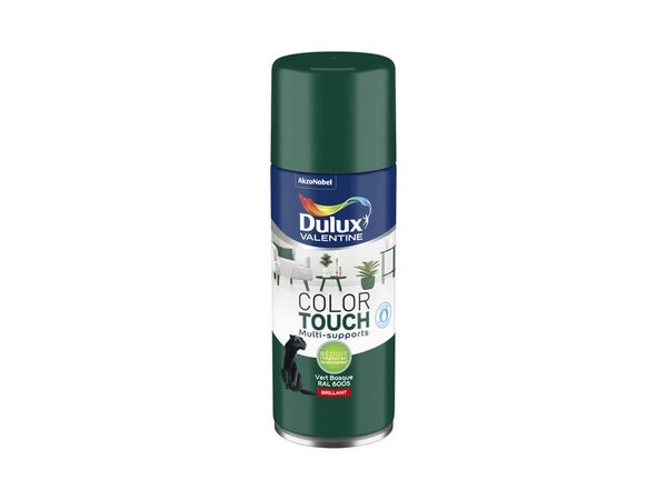 Peinture aérosol Color touch DULUX VALENTINE vert basque RAL 6005 brill 0.4l