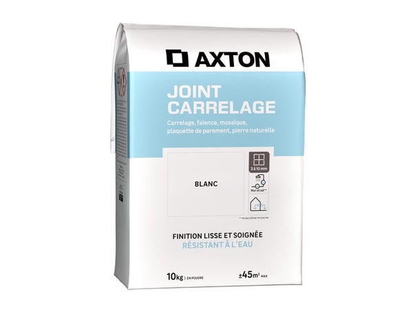 Joint poudre carrelage / mosaique superieur a 3mm AXTON blanc 10KG