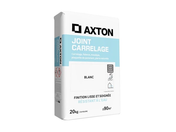 Joint poudre carrelage / mosaique superieur a 3mm AXTON blanc 20KG