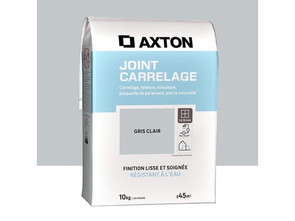 Joint poudre carrelage / mosaique superieur a 3mm AXTON gris 10KG