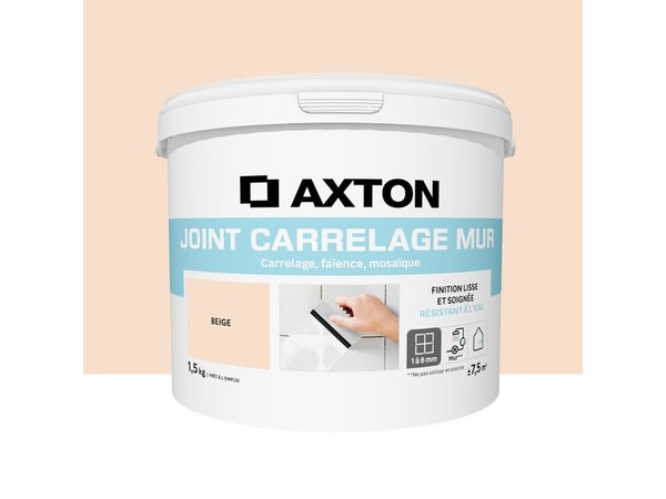 Joint pate carrelage / mosaique AXTON beige 1.5 kg