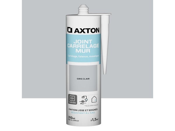 Joint pate carrelage / mosaique AXTON gris clair 310ml