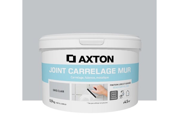 Joint pate carrelage / mosaique AXTON gris clair 0.9 kg