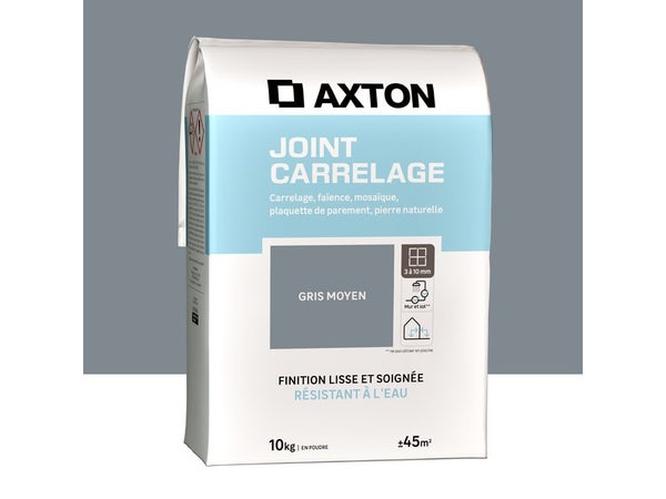 Joint poudre carrelage / mosaique superieur a 3mm AXTON gris moyen 10KG