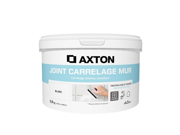 Joint pate carrelage / mosaique AXTON blanc 0.9 kg