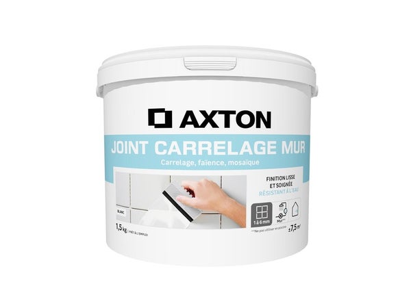 Joint pate carrelage / mosaique AXTON blanc 1.5 kg