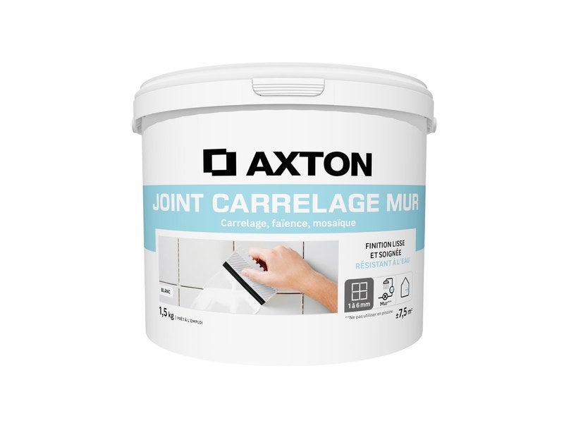 Colle et joint époxy AXTON, blanc 3 kg